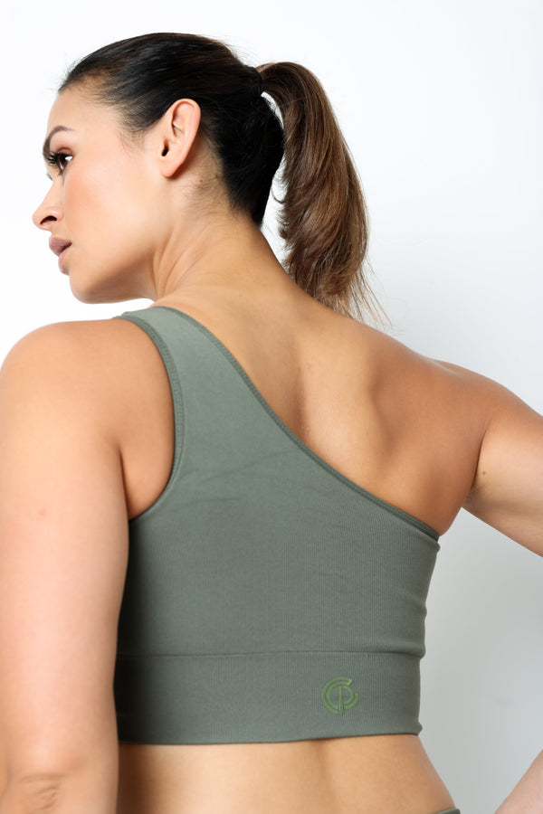 Gympro Womens - Flow Seamless Sports Bra - Khaki