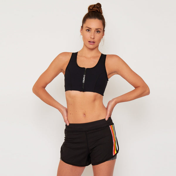 Gympro Womens - Fusion Stripe Training Shorts - Black