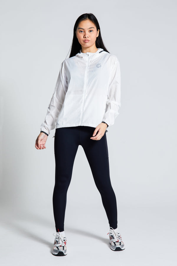 Gympro Womens- Lightweight Running Jacket - White