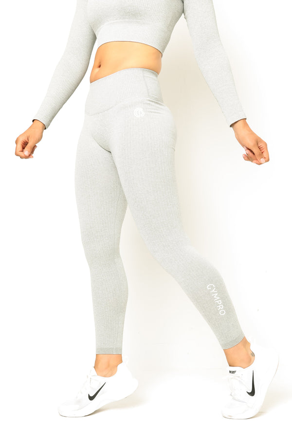 Gympro Womens - Lili Ribbed Seamless Leggings - Grey