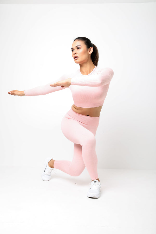 Gympro Womens - Lili Ribbed Seamless Leggings - Nude