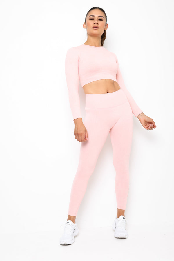 Gympro Womens - Lili Ribbed Seamless Leggings - Nude