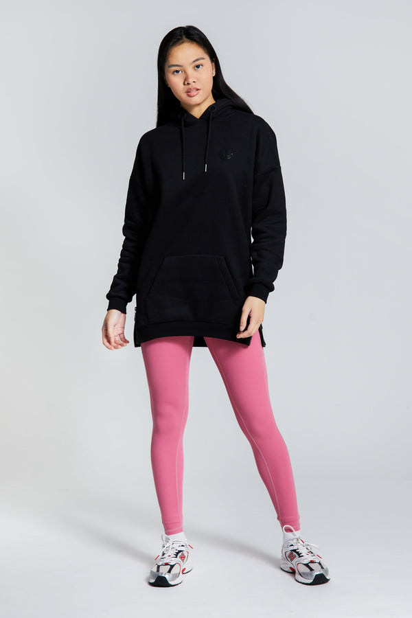Gympro Womens - Longline Hoodie - Black