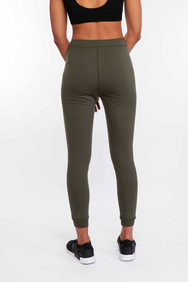 Gympro Womens - Luxury Fitted Joggers - Khaki