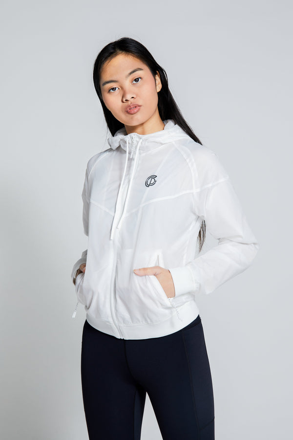 gympro Womens- Mesh Training Jacket - White