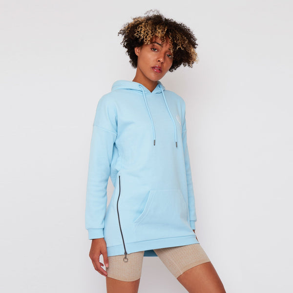 Gympro Womens - Pouch Longline Hoodie - Blue