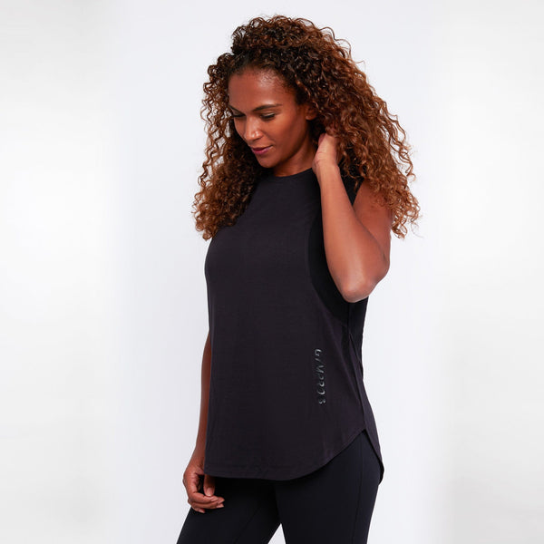 gympro Womens - Sculpted Tank Vest - Black