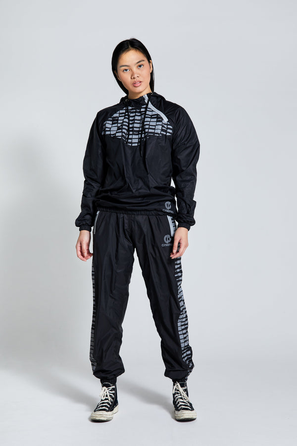 gympro Hybrid Reflective Performance Sweat Suit - Black