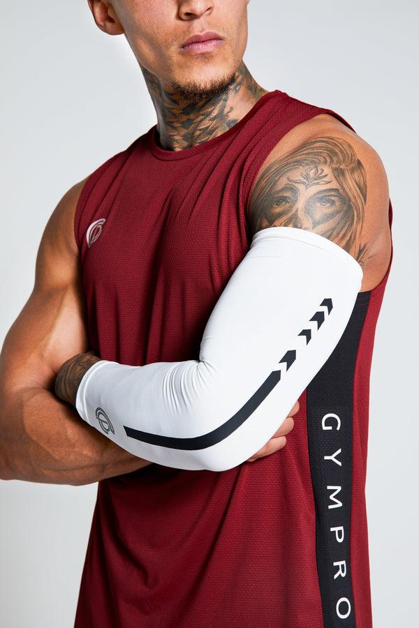 Gympro Mens - GymPro Hyper Compression Arm Sleeve - White