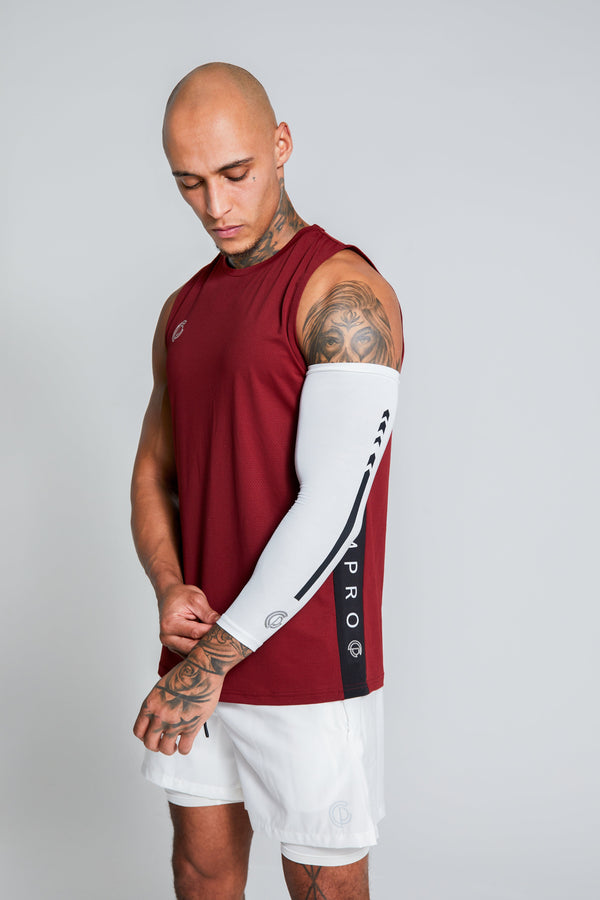 gympro Mens - GymPro Hyper Compression Arm Sleeve - White