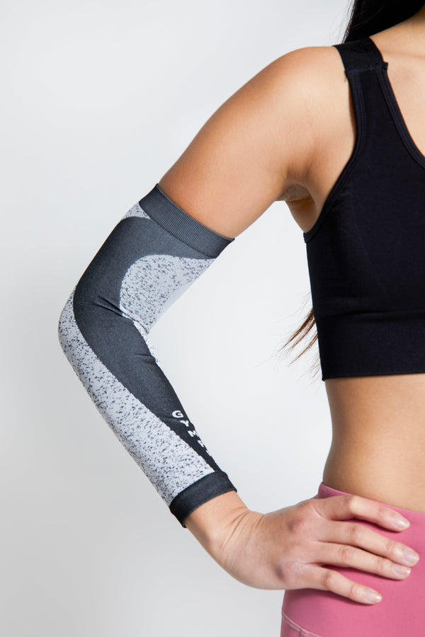 Gympro Womens - Elite Seamless Compression Arm Sleeve - White/Black