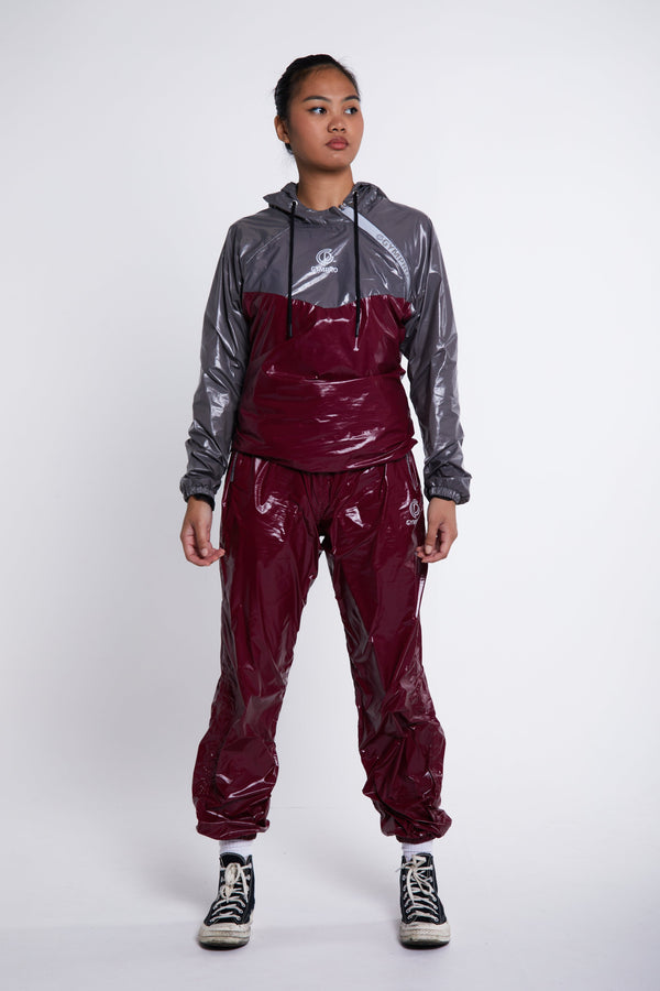 gympro Womens - Hybrid Performance Sweat Suit - Red/Grey