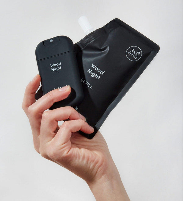 Haan Hand Sanitizer & Refill Pack - Wood Night