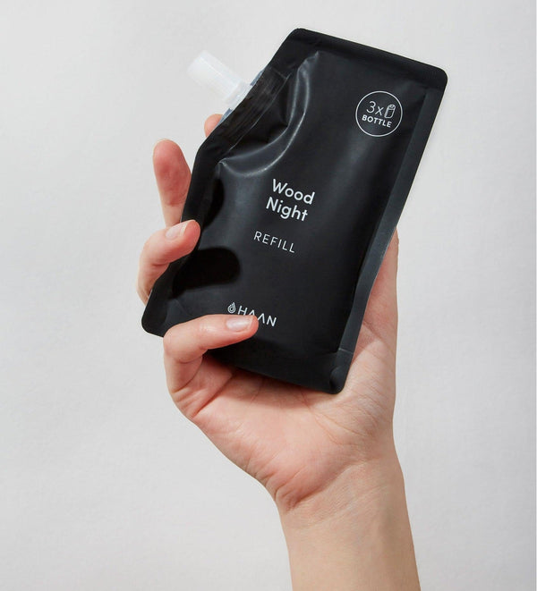 Haan Hand Sanitizer Refill Wood Night