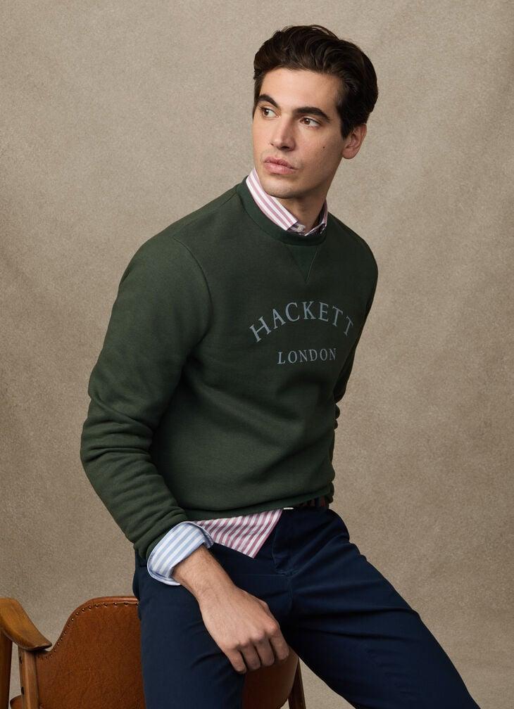 hackett branded crew-neck sweat