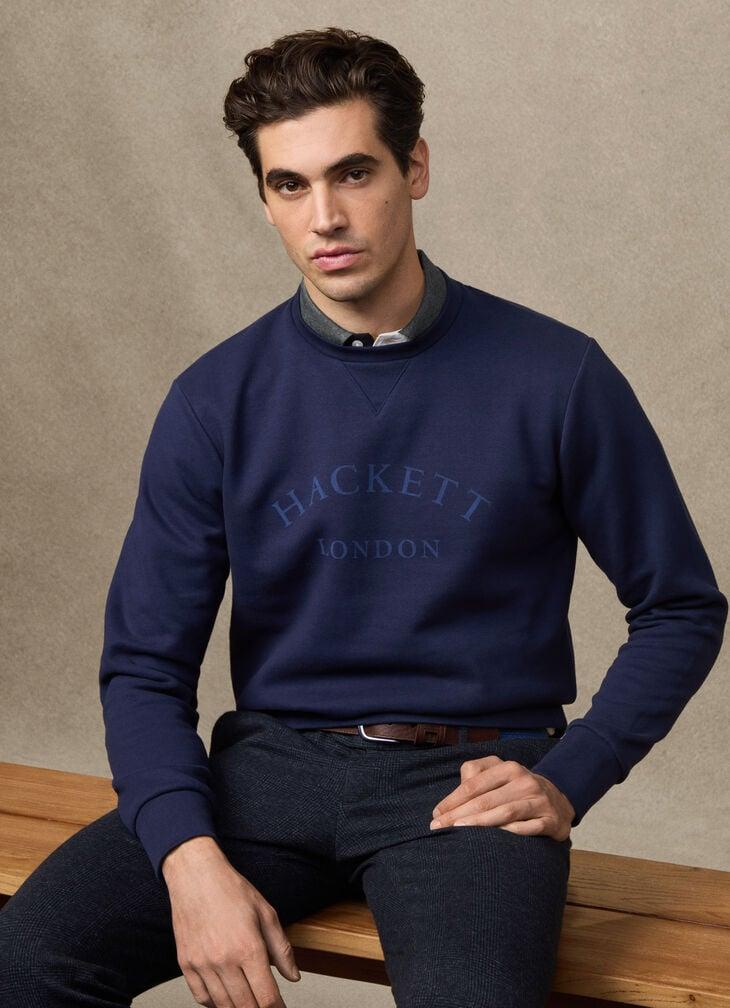 hackett branded crew-neck sweat