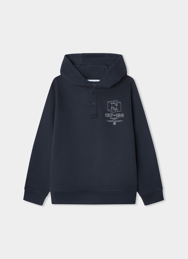 Hackett Branded H Graphic Hooded Sweat