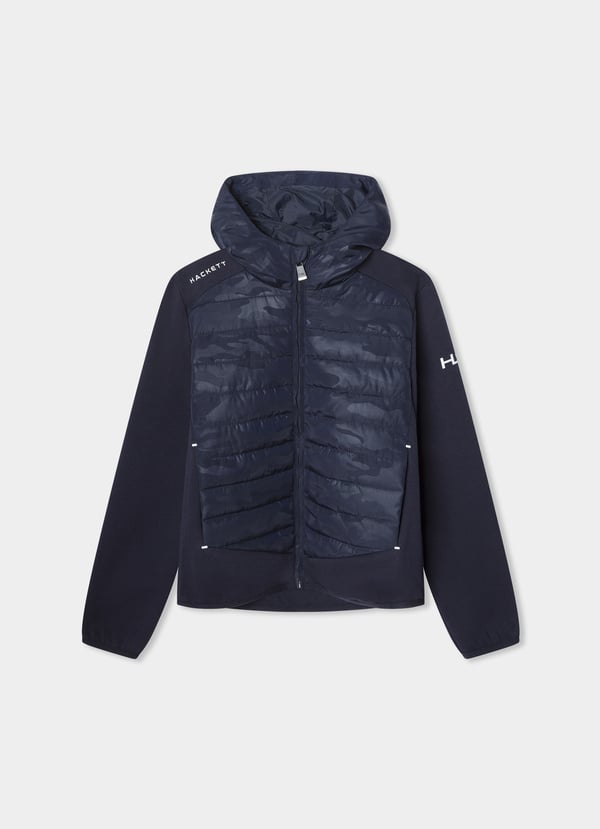 Hackett Camo Hybrid Full Zip Hooded Jacket