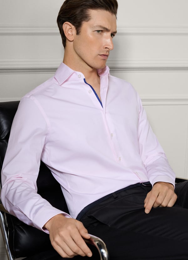 Hackett Classic Fit Fine Stripe Selvedge Shirt