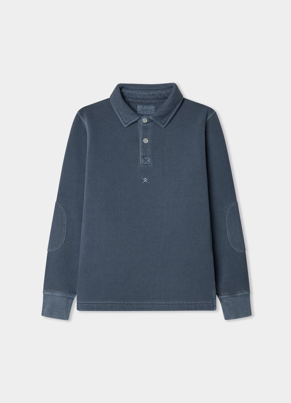 Hackett Classic Fit Long Sleeve Fleece Polo