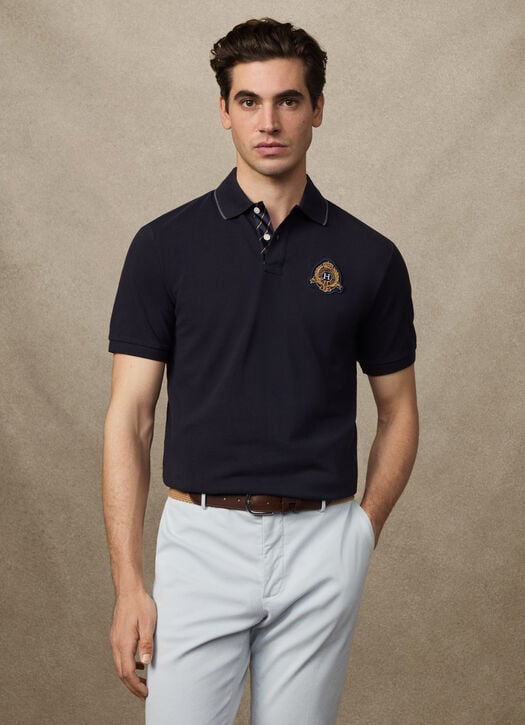 Hackett Classic Fit Short Sleeve Crest Logo Polo