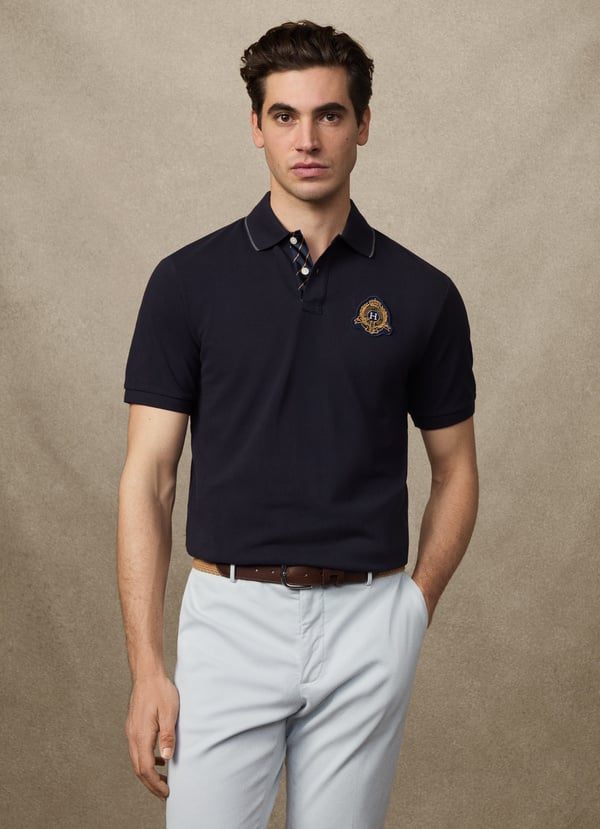 Hackett Classic Fit Short Sleeve Crest Logo Polo