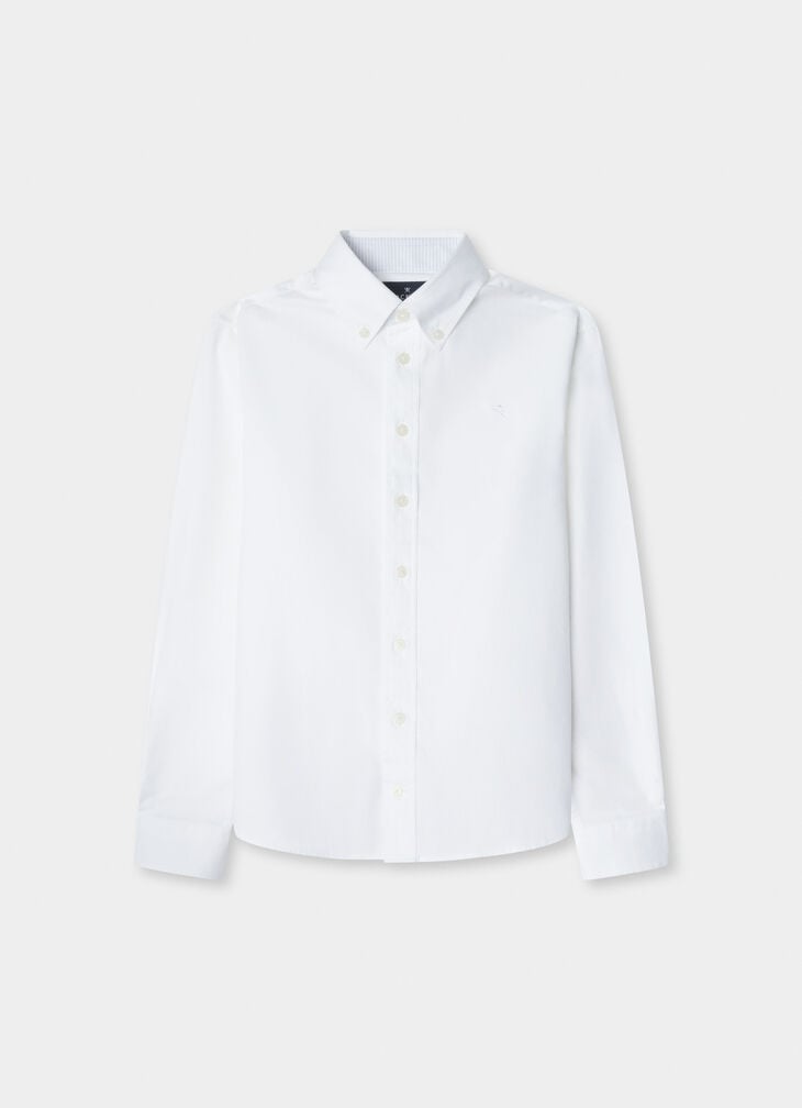 hackett classic fit washed oxford shirt