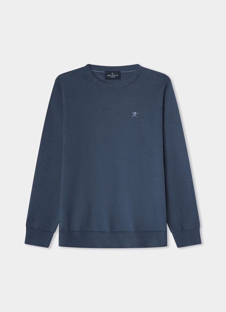 hackett cotton crew-neck jumper