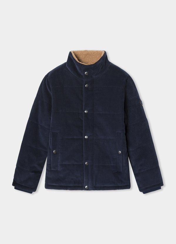 Hackett Fleece Lined Corduroy Puffer Jacket