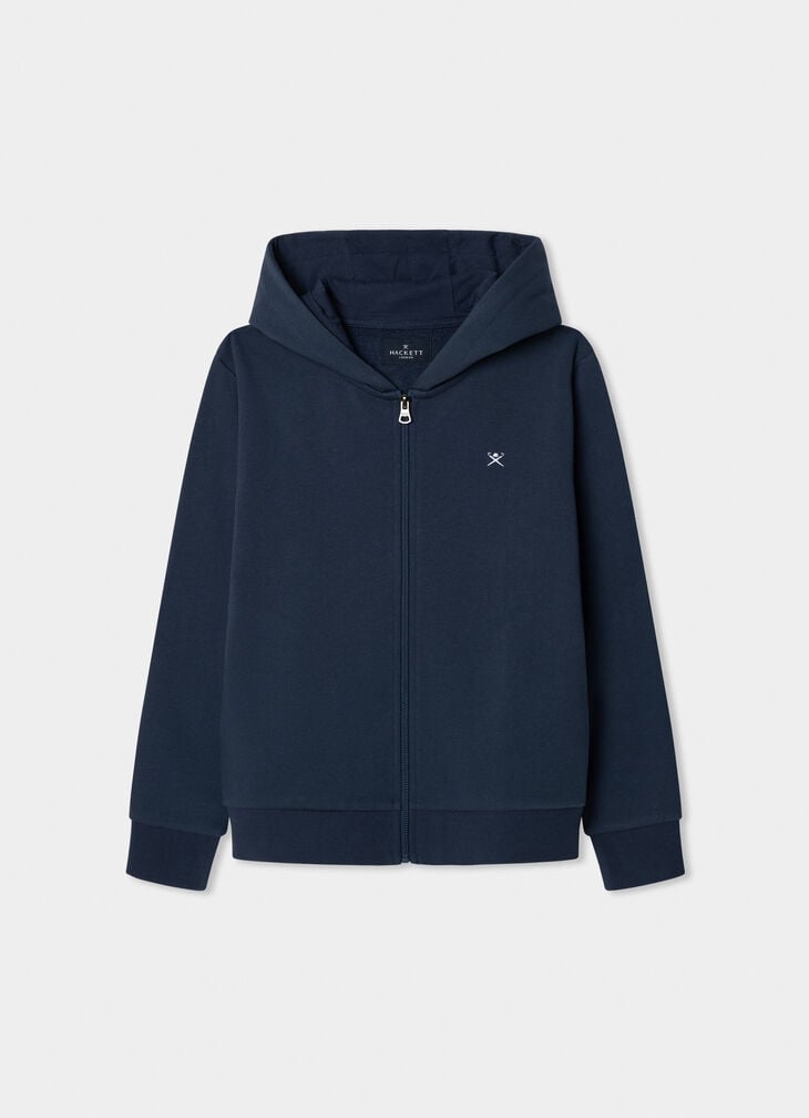 hackett full zip mountain graphic hooded sweat