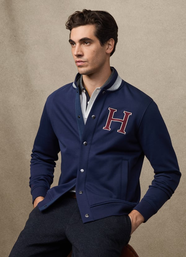 hackett H Logo Varsity Sweat