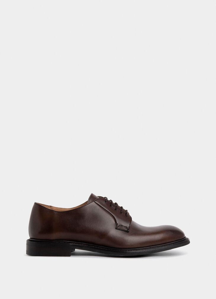 hackett leather derby shoe