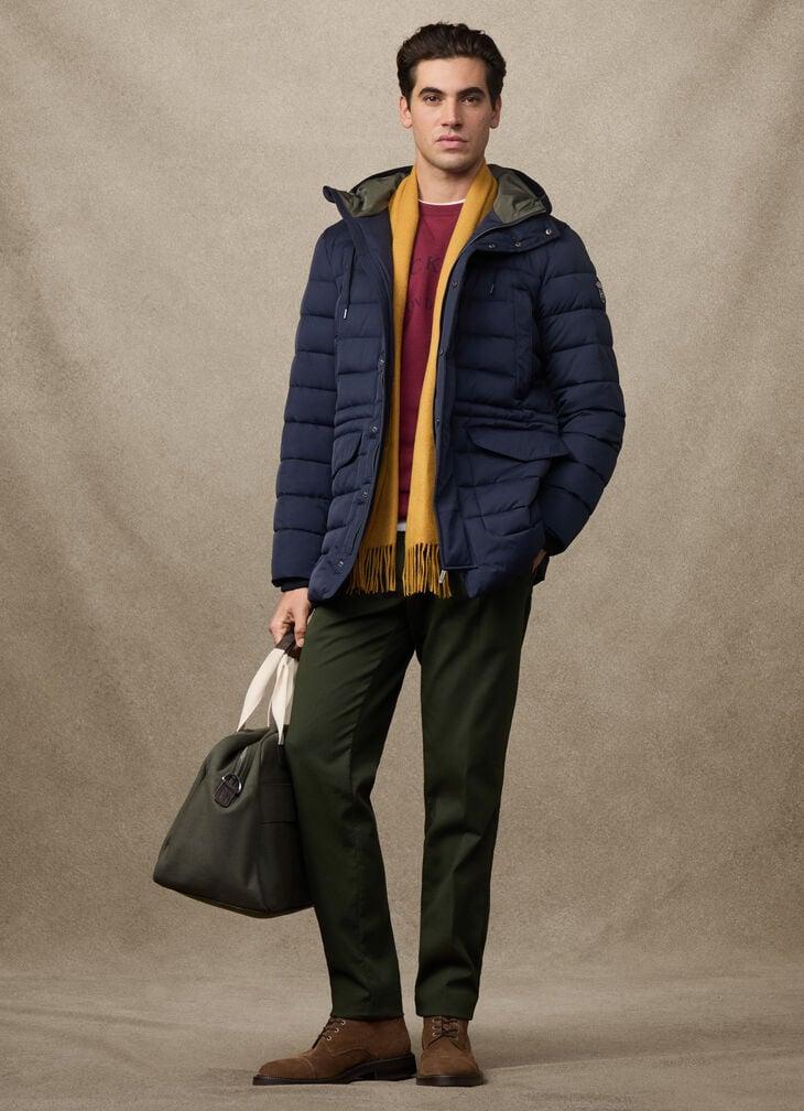 hackett lightweight badge puffer jacket
