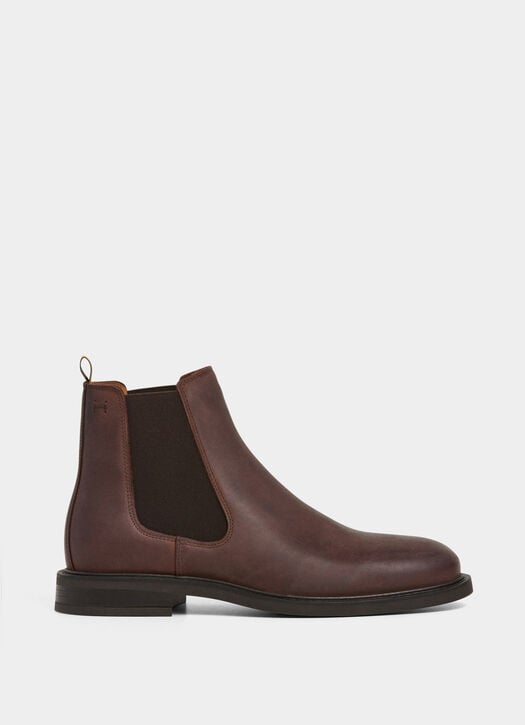 Hackett Mason Crust Leather Chelsea Boot