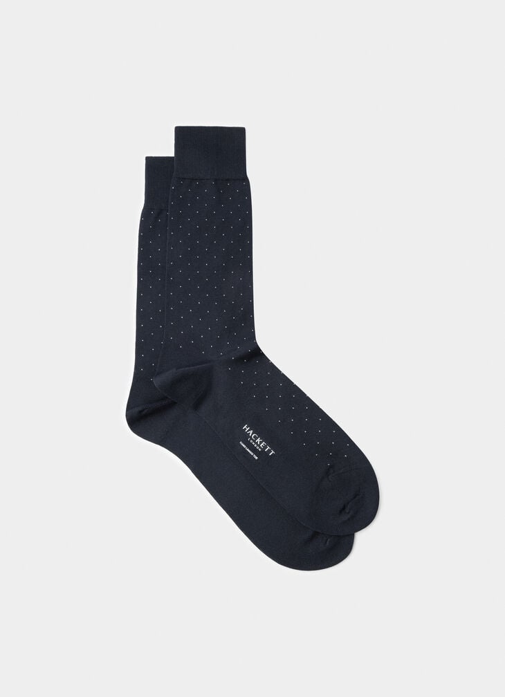 hackett mercerised cotton polka dot sock