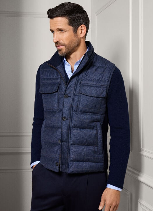 Hackett Merino Wool Knitted Exclusive Hybrid Gilet