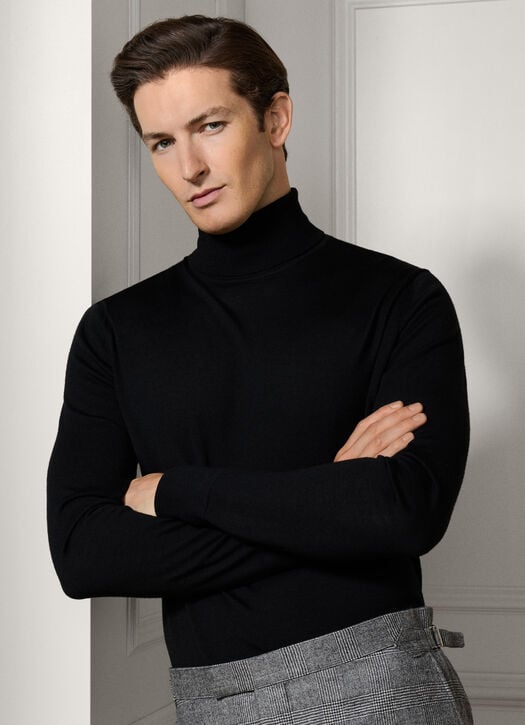 Hackett Merino Wool Roll Neck Jumper