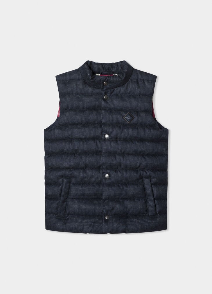 hackett prince of wales check gilet