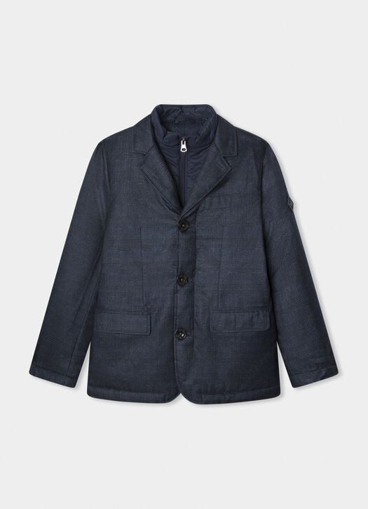 Hackett Prince Of Wales Check Padded Blazer