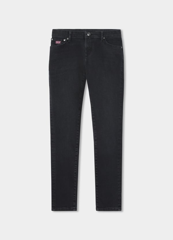 Hackett Regular Fit Black Wash 5 Pocket Denim