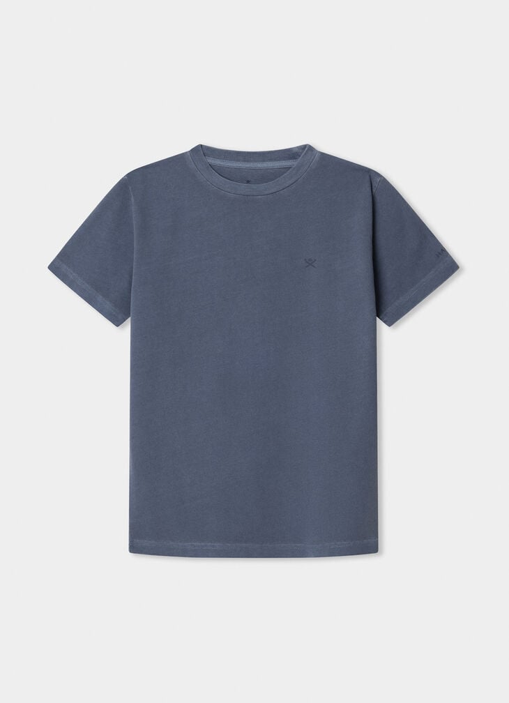 hackett slim fit garment dyed logo t-shirt