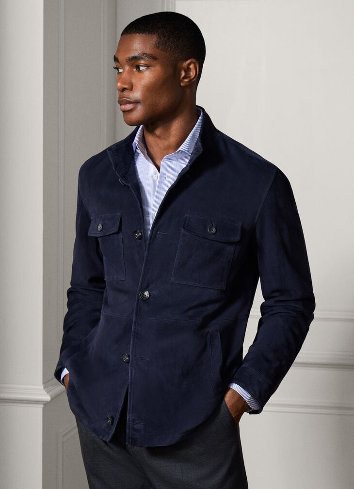 hackett suede 4 pocket jacket