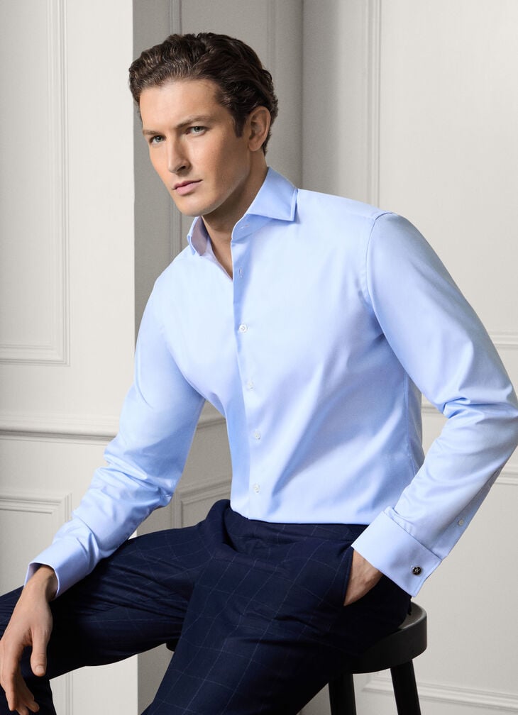 hackett tailored fit formal twill shirt