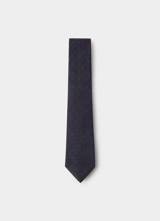 Hackett Twill Polka Dot Silk Tie
