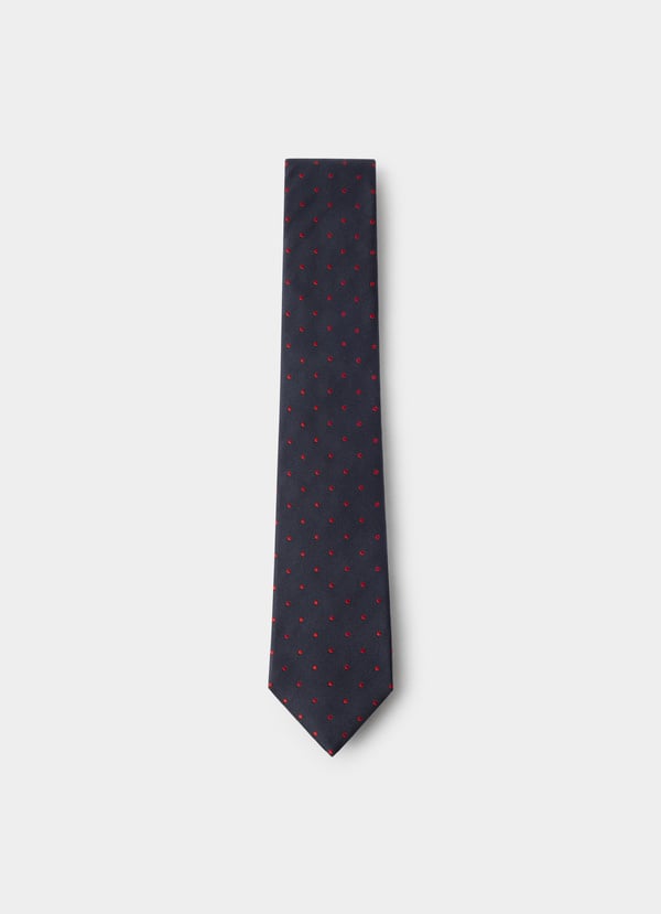 Hackett Twill Polka Dot Silk Tie