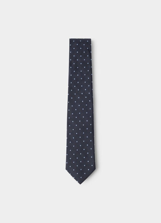Hackett Twill Polka Dot Silk Tie