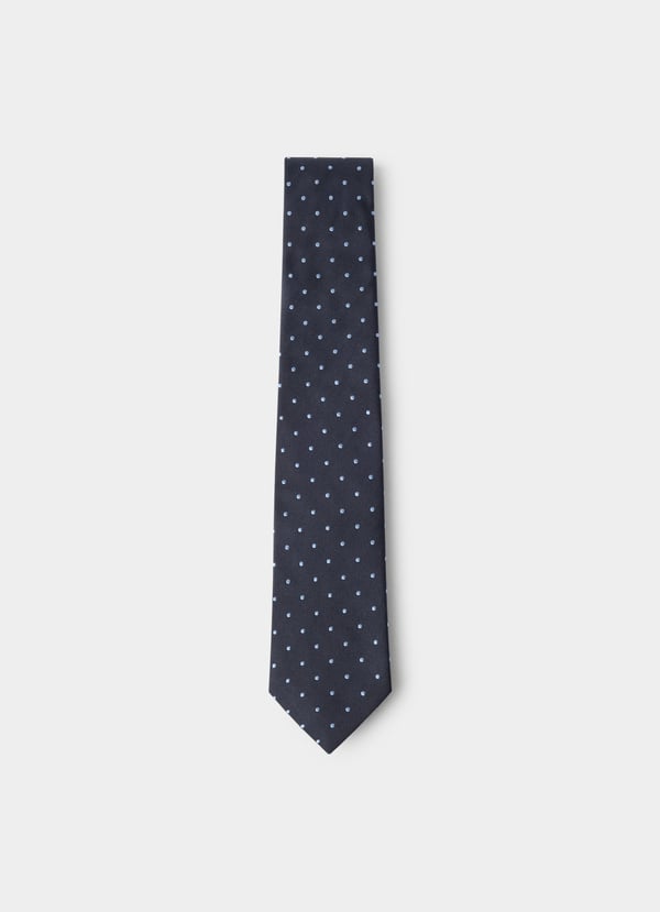 Hackett Twill Polka Dot Silk Tie