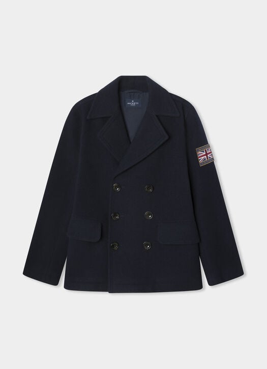 Hackett Union Jack Double Breast Peacoat