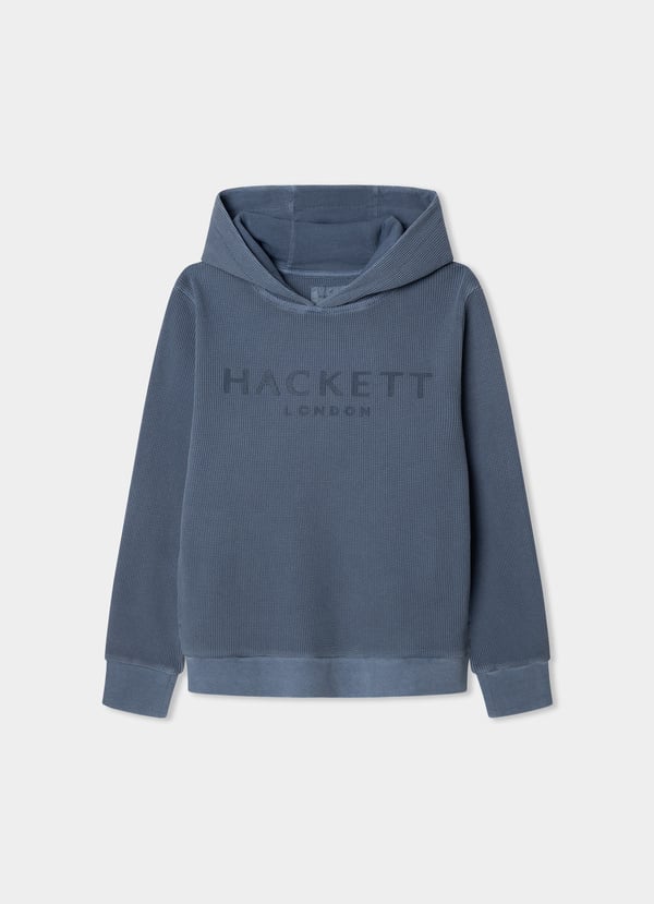Hackett Waffle Hooded Sweat