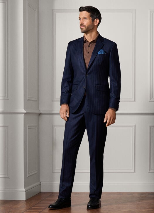 Hackett Wool-cashmere Stripe Suit - Woven In Italy